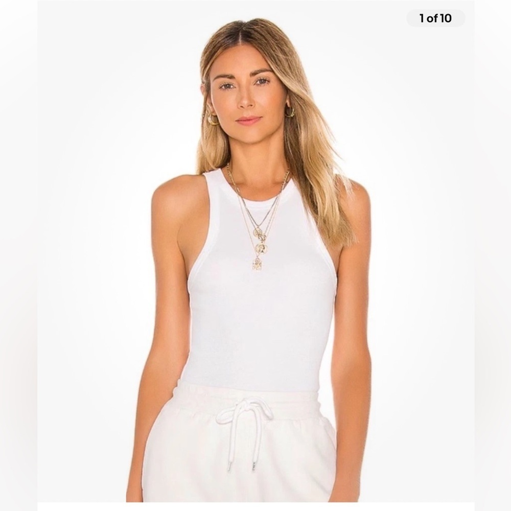 Anine Bing Eva Organic cotton ribbed Tank M